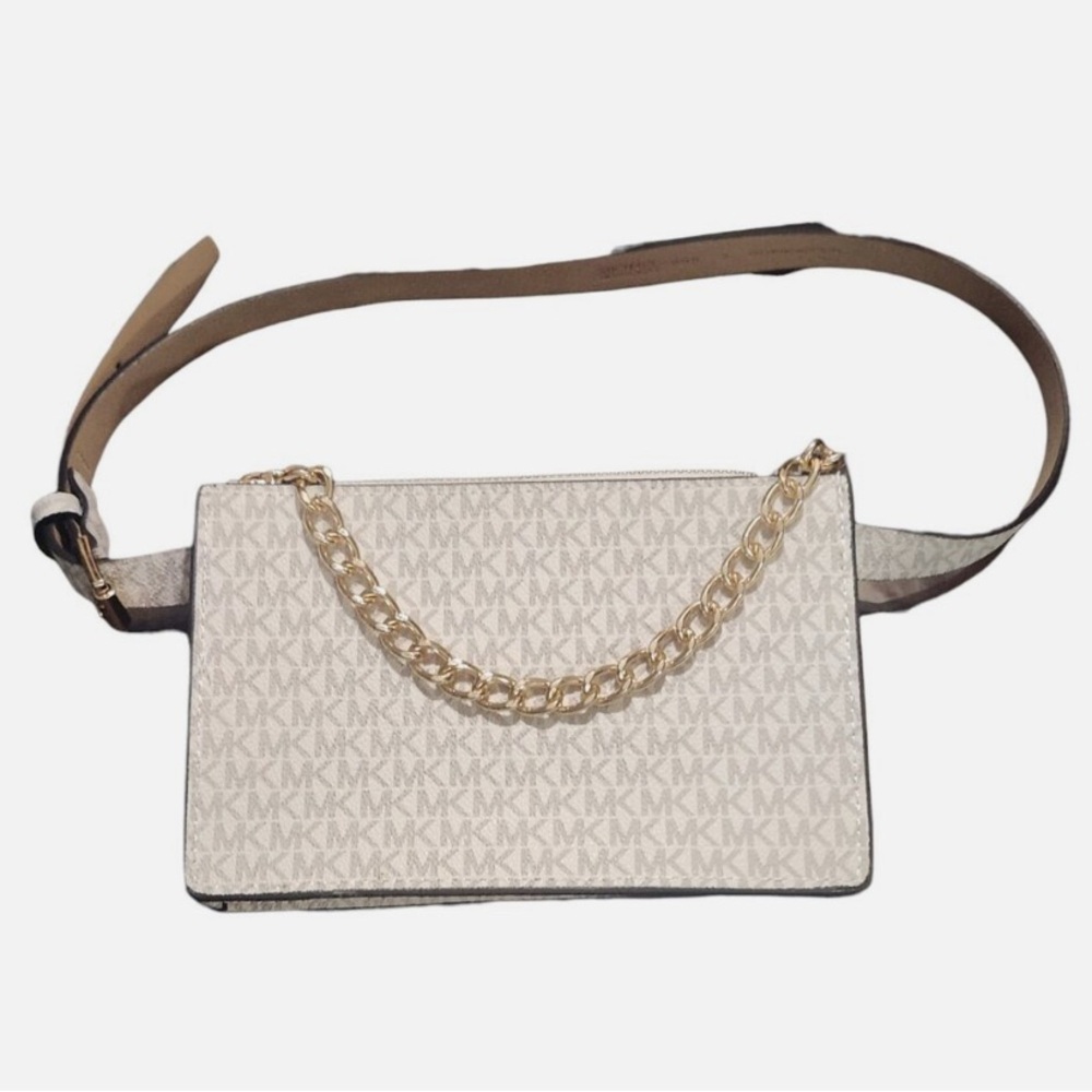 Michael Kors NWT Belt Bag Fanny Pack - White with Gold Hardware - Picture 4 of 9